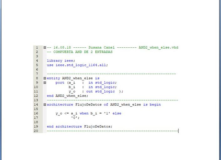 Lección 1.V3. Descripción de una compuerta AND, sentencia when-else.