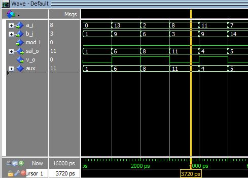 Lección 8.V37. Testbench para el sumador/restador genérico de números enteros.