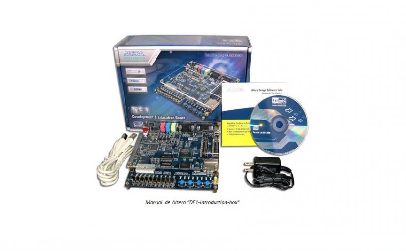 Lección 5.V25.3. Sintetizando el circuito en la plaqueta DE1 de Altera.