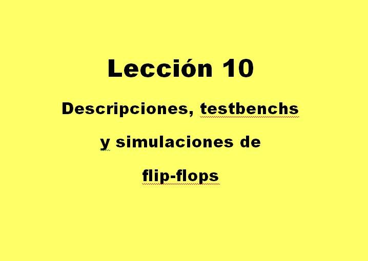 Lección 10.V50. Descripción de un flip-flop D.